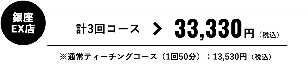 銀座EX店（PRGR GINZA EX）の計3回コース 33,330円