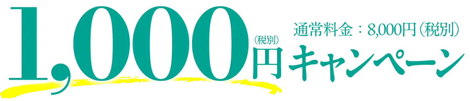 1,000円キャンペーン